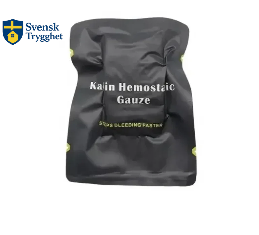 Taktisk kaolin hemostatisk komprimerad gasväv för nödsituationer utomhus