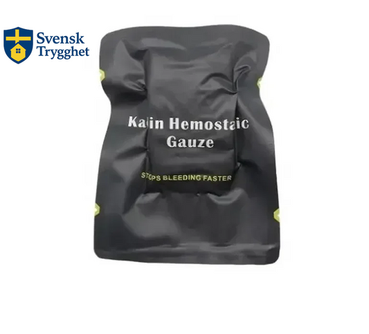 Taktisk kaolin hemostatisk komprimerad gasväv för nödsituationer utomhus