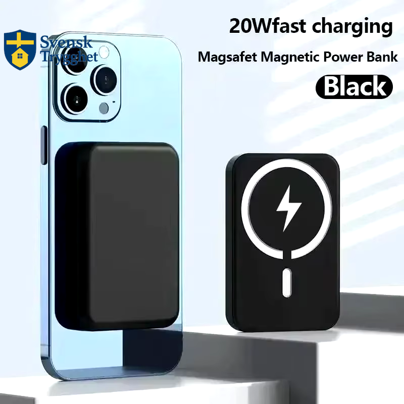 50000mAh Powerbank 20W - Trådlös Snabbladdare Extern Batteripack med Type-C för iPhone, Samsung, Bärbar dator