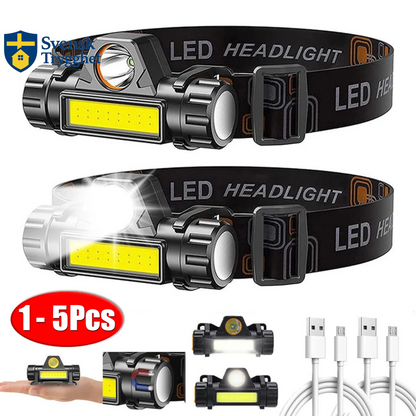 LED Pannlampa, Kraftfull & Superljusstark Vattentät Pannlampa för Utomhusbruk