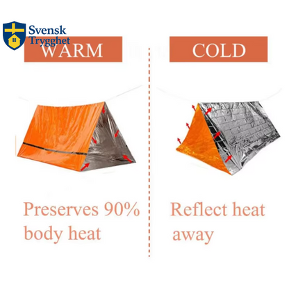 Vattentätt nödcampingtält