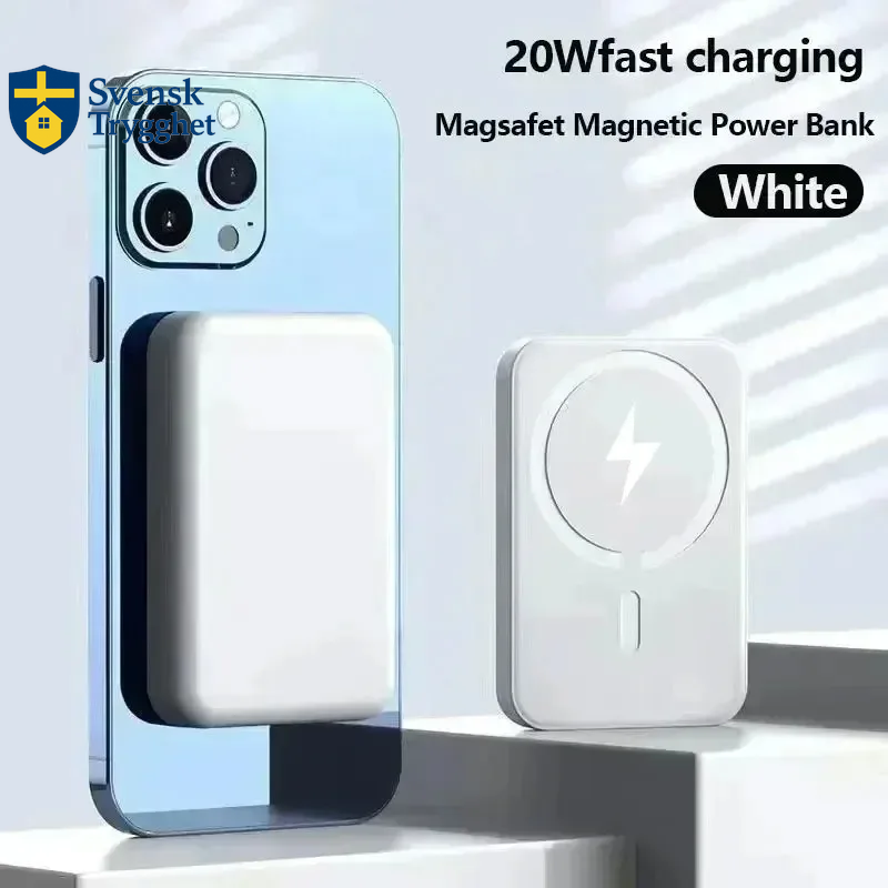 50000mAh Powerbank 20W - Trådlös Snabbladdare Extern Batteripack med Type-C för iPhone, Samsung, Bärbar dator